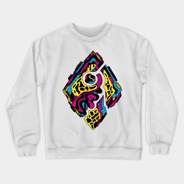 CMYK Abstract Rhombus Crewneck Sweatshirt by kenallouis